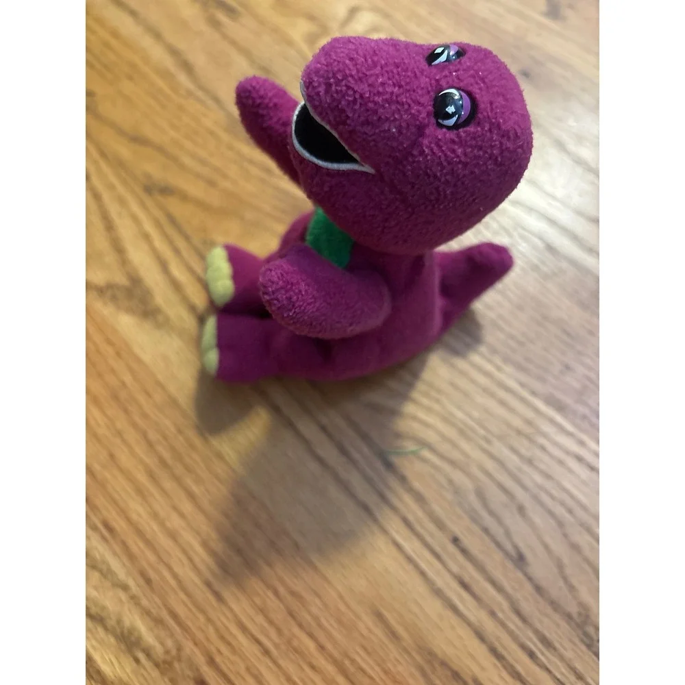 GUND‎ 1997 Barney the Dinosaur Plush Stuffed Toy Purple Green Yellow
